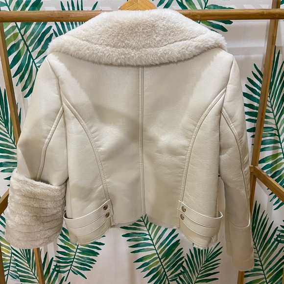 Rachel Korean Biker Leather Jacket - Picture 6 of 9